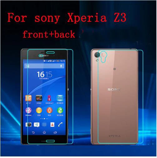 

Front+Back 2.5D Premium Tempered Glass For Sony Xperia Z3 D6603 D6653 Screen Protector Toughened protective film For Sony Z3