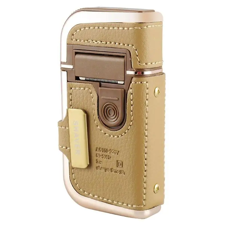 

Kemei KM-5600 2 in 1 Vintage Leather Case Men Electric Shaver Reciprocating Razor Shaving Machine Trimmer Barbeador Face Care