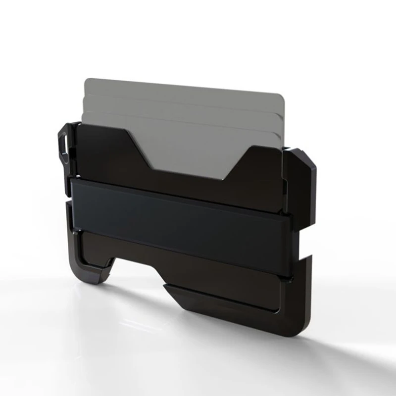 Металлический зажим алюминиевый передний карман минималистичный держатель для карт из натуральной кожи многофункциональный RFID кошелек тактическое армейское оборудование для вентиляторов