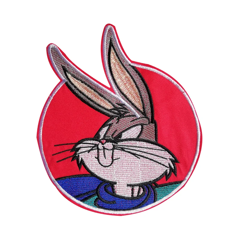 PGY мультфильм кролик вышивка круглая одежда значок патч швейная одежда милый лыжный кролик гладильная ремесло DIY рубашка ингредиенты