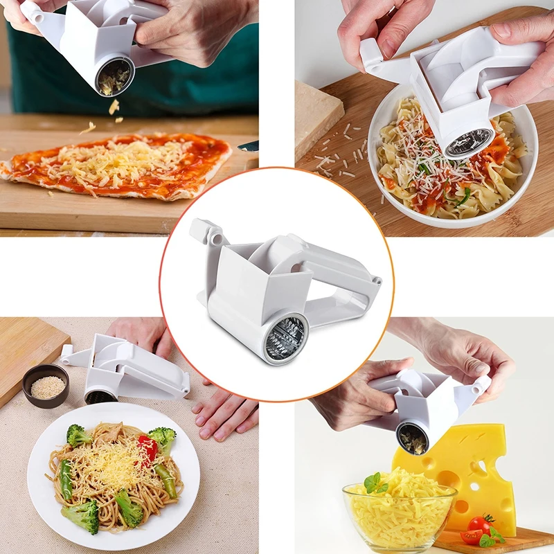 Stainless Steel Rotary Cheese Grater Food Grade Cheese Shredder Cheese Butter Slicers Nut Garlic Grinder Kitchen Accessories