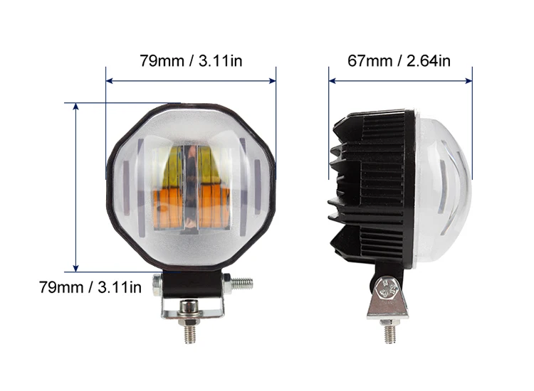 OKEEN 2 шт. Новый 3 дюймов 12 в 24 В 6500 к 24 Вт водостойкий круглый светодиодный рабочий свет бар белый желтый стробоскоп свет для трактора лодка