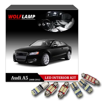 

Wolflamp 17Pcs Super Bright White Canbus LED Interior Car Lights For 2008-2012 Audi A5 S5 Map Light Trunk Dome Lamp Plate Bulb