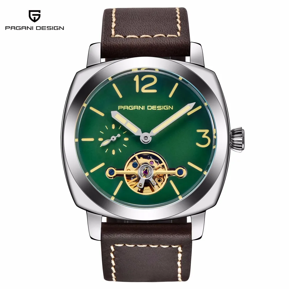 

PAGANI DESIGN Top Brand Luxury Mens Watches Automatic Mechanical Watch Men Leather Waterproof Tourbillon Men's Clock erkek saat