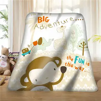 

Custom Cartoon Monkey (1) Blanket Soft Fleece DIY Your Picture Decoration Bedroom Sofa Multi Size#929-02-002-19