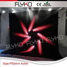 P5 4X4 м высокая яркость и дизайн видео ткань для Свадебный церковный украшения