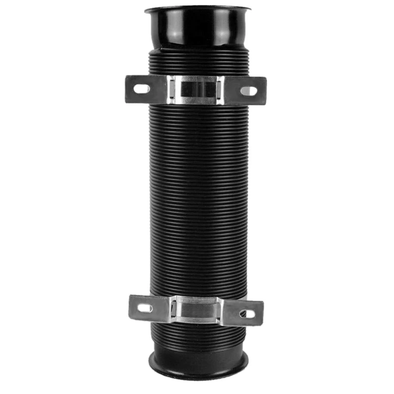 

Black Car Modified Intake Intelligent Telescopic Hose Engine Turbine Inlet Guide Tube 76mm Universal Aluminum Clip