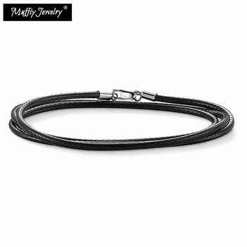 

Cord Black Leather Necklace,Thomas Style Rebel Good Heart Rope Chain Jewelry For Men Women,2018 Ts Gift In 925 Sterling Silver