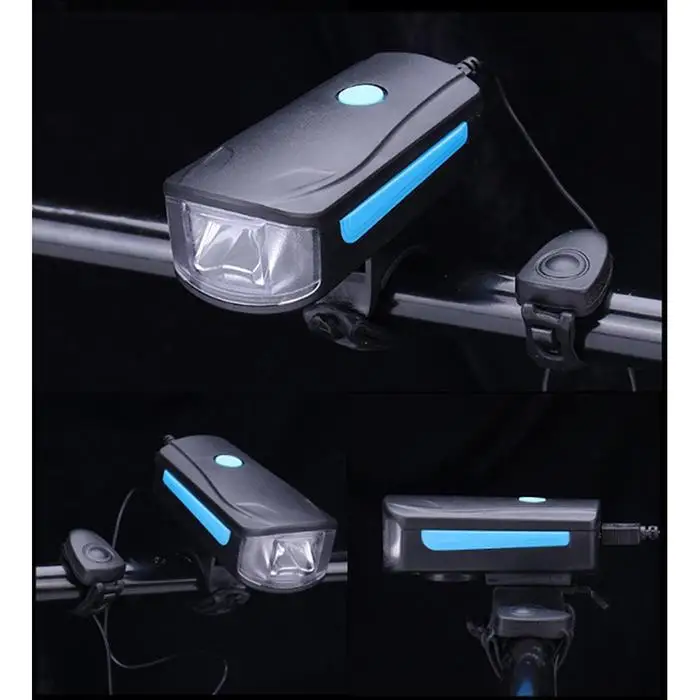 USB Перезаряжаемый светодиодный велосипед велосипедный передний свет Headlihgt лампа фонарь 1200 мАч Li-on батарея 300LM в ночное время 3 цвета