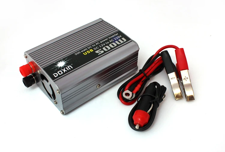  Venta al por mayor de cc 12/24V a CA 110/220V 500W de onda sinusoidal modificada cargador USB inver