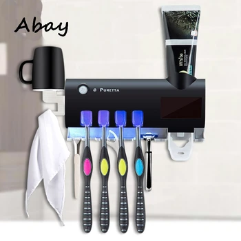 

Abay 2 Colors High Quality Unplugged creative intelligent UV toothbrush sterilizer rack toothbrush disinfection machine
