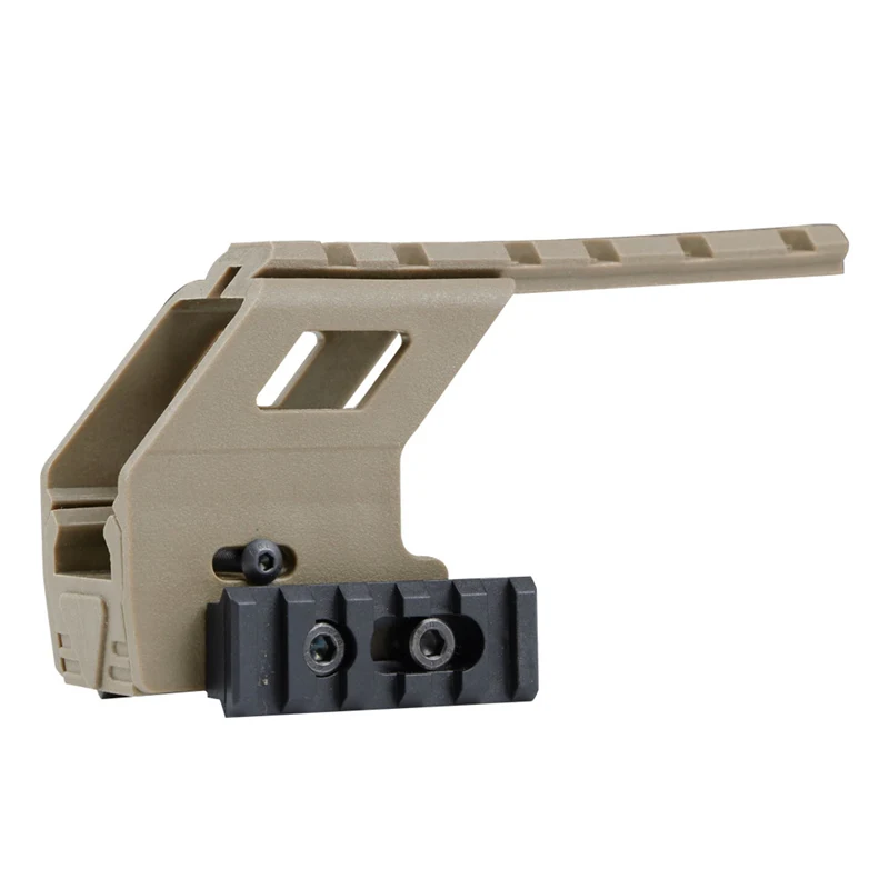 Стрельба Тактический AEG пистолет Усиленная нейлоновая база Quad Rail Пикатинни прицел Лазерное освещение прицел крепление для Glock 17 5,56 1911 - Цвет: DE
