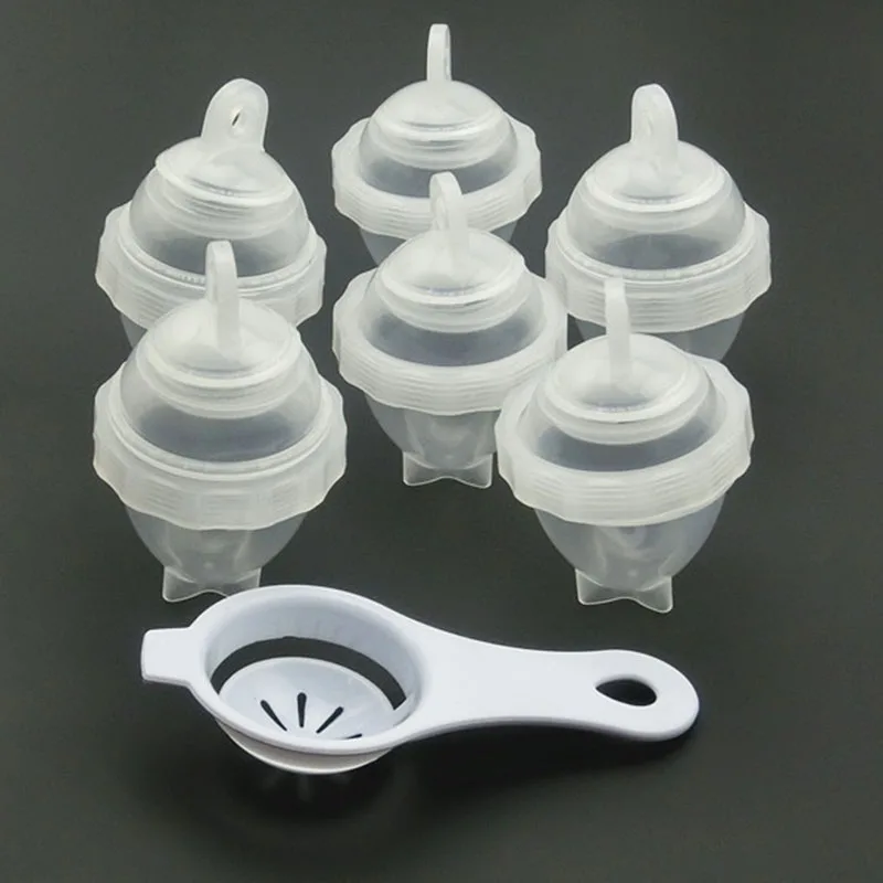 

7 Pcs a set Egg Poachers egg dividers Without Shells With Eggs Separator Eggs tool Kitchen Cooking