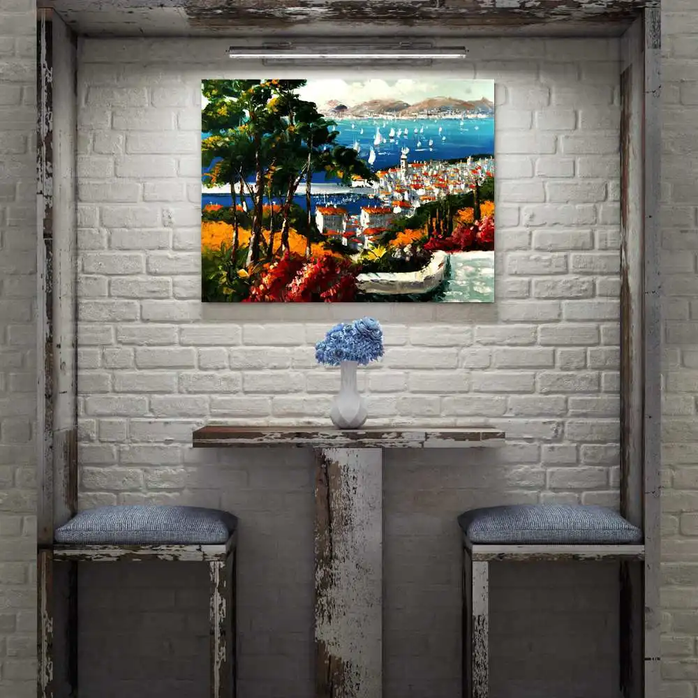 European Mediterranean Sea Wall Art Seascape Landscape Painting Canvas
