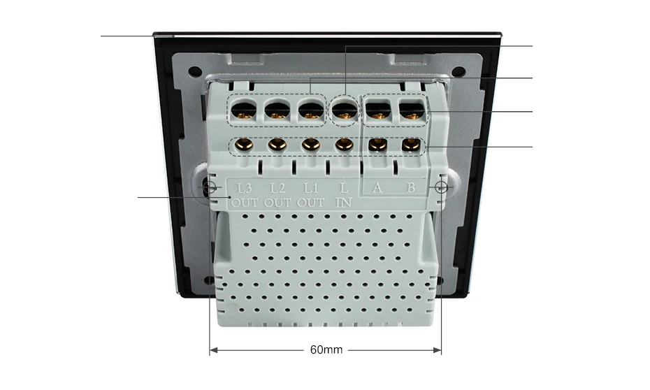 Livolo настенный выключатель, Хрустальная стеклянная панель, AC 220-250V VL-C303S-White/черный/золотой, 3 банды 2 way, Домашний Светильник с сенсорным экраном, переключатель Великобритании