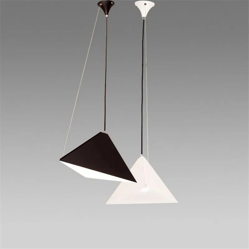 

Minimalist Modern Pendant Light Triangle Art Design Adjustable Bookstore Cafe Bar Hang Lamp Industrial Light LED Indoor Lustre