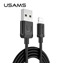 Для iPhone 7 кабель USB USAMS 2A быстрее Зарядное устройство кабель для iPhone 7 Дата кабель свет USB кабель