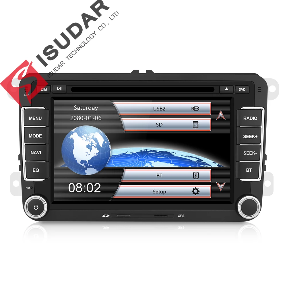 Isudar Car Multimedia player 2 Din Car DVD For VW/Volkswagen/Golf/Polo/Tiguan/Passat/b7/b6/SEAT/leon/Skoda/Octavia Radio GPS DAB-in Car Multimedia Player from Automobiles & Motorcycles on AliExpress 