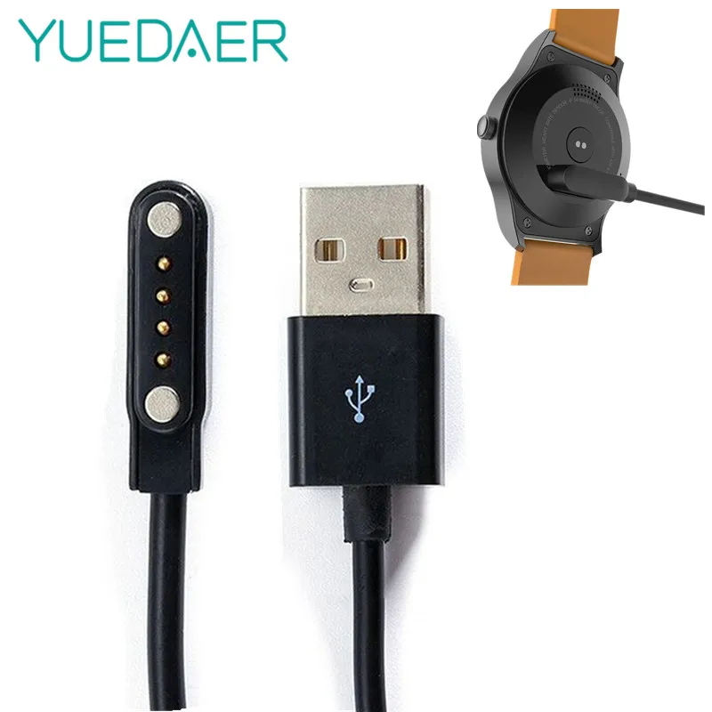 YUEDAER универсальный Смарт-часы зарядное устройство для KW88 KW18 GT88 G3 Smartwatch USB зарядное устройство кабель 4 Pin магнитные кабели для зарядки