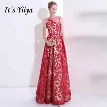 Вечерние Платья Популярные Роскошные Элегантные It's Yiiya, Известный Дизайнер, Цветочный Узор, Кружева Вечернее Платье, весна-лето,LX259