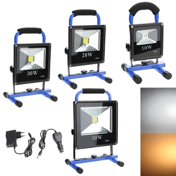 

Blue Rechargeable LED Flood Lights 10W 20W 30W 50W IP66 LED Spotlight Refletor Outdoor Lighting Wall Lamp Floodlight