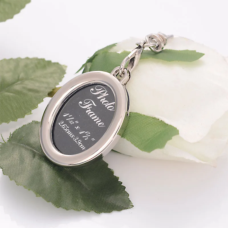 

New Oval Key Chain Car Personalized Photo Frame Couple Car Keychain Creative Key Holder For Friend Gift