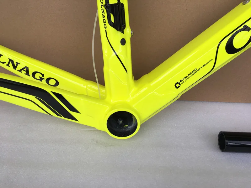 Флуоресцентная желтая углеродная рама Colnago C60 3K карбоновая для дорожного
