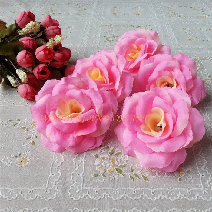 300 шт 8 см Ткань искусственные розы шелковые цветы DIY аксессуары цветы для свадебной арки настенное украшение в виде лианы - Цвет: 14