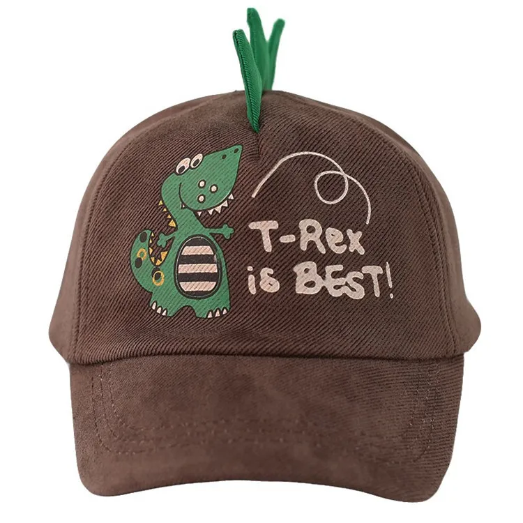 Осенняя шапка для мальчиков и девочек, детская бейсбольная кепка с рисунком динозавра, теннисная Повседневная солнцезащитная Кепка s