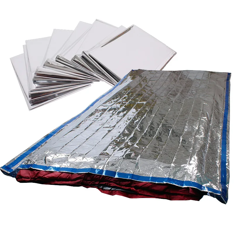 

200x100CM PET Emergency Sleeping bag mat Outdoor hiking First Aid Survival kit Camping Mat Pad cover shelter Safety Blankets