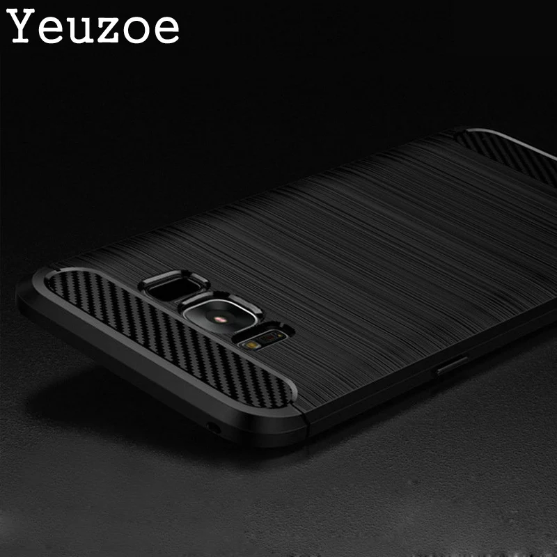 Yeuzoe чехол для телефона Samsung Galaxy S8 из углеродного волокна Мягкий ТПУ