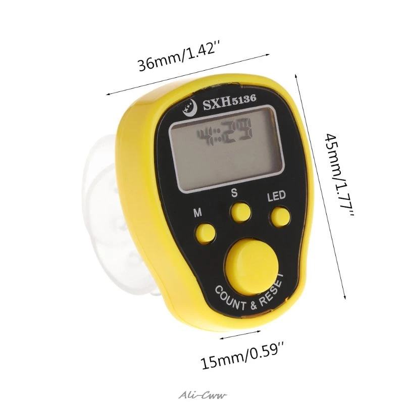 Sixsons Digital Finger Counter Clock LCD Electronic Tally Counters with Timer & Backlight Sixsons Digital Finger Counter Clock LCD Electronic Tally Counters with Timer & Backlight