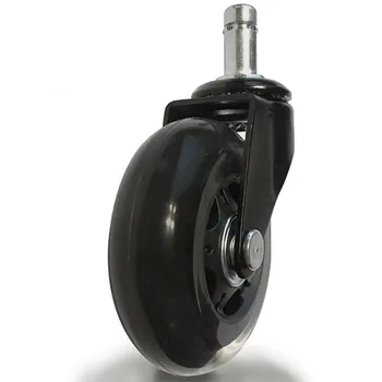 

2.5/3 Inch PU Furniture Casters 360 Degree Swivel Mute For Office Computer Chair Adjustable Rolling Double Bearing Cart Wheel