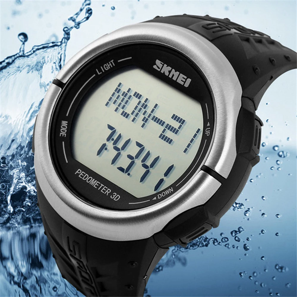 Pedometer Heart Rate Monitor homens relogio Digital Watch Fitness For Men Outdoor Top Brand