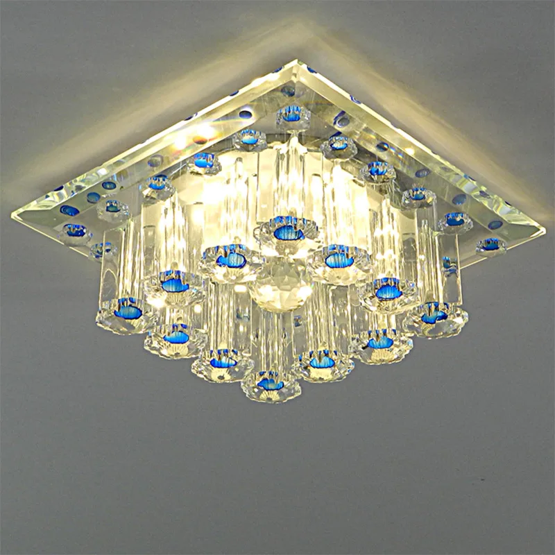 

Modern Square LED Crystal Ceiling Light aisle corridor entranceway hallway colorful lamp