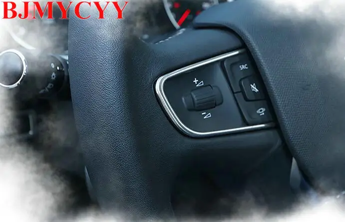 Bjmycyy Per Il 2014 Peugeot 408 508 3008 Accessori Steerling Ruota Botton Striscia Cromata Trim Decorazione Telaio Di Copertura Car Styling