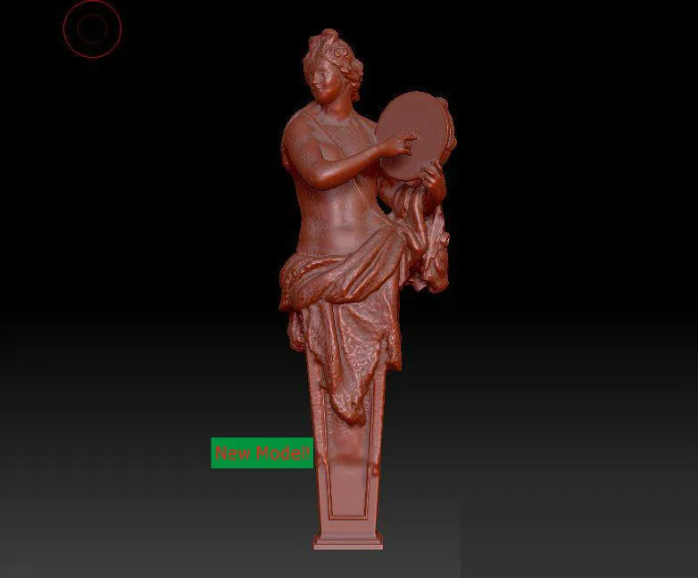 3D модель stl формат сплошная вращения скульптуры для станка с ЧПУ женские жрецы