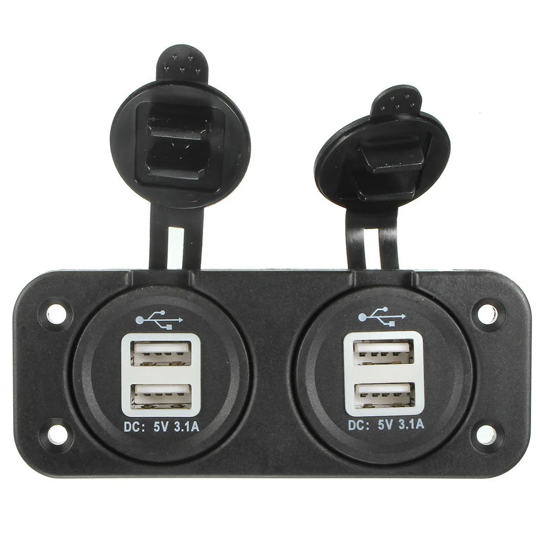 Adapter Charger socket 4 USB Power Adapter 12V LED Car Charger F Ipad