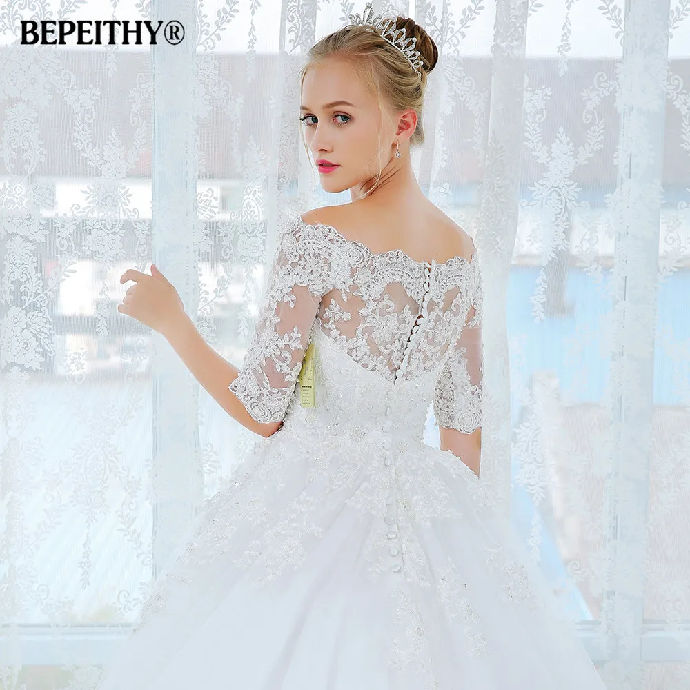 Vestidos De Novia, бальное платье с короткими рукавами, свадебное платье, Casamento, кружевное винтажное платье размера плюс, Новые свадебные платья принцессы