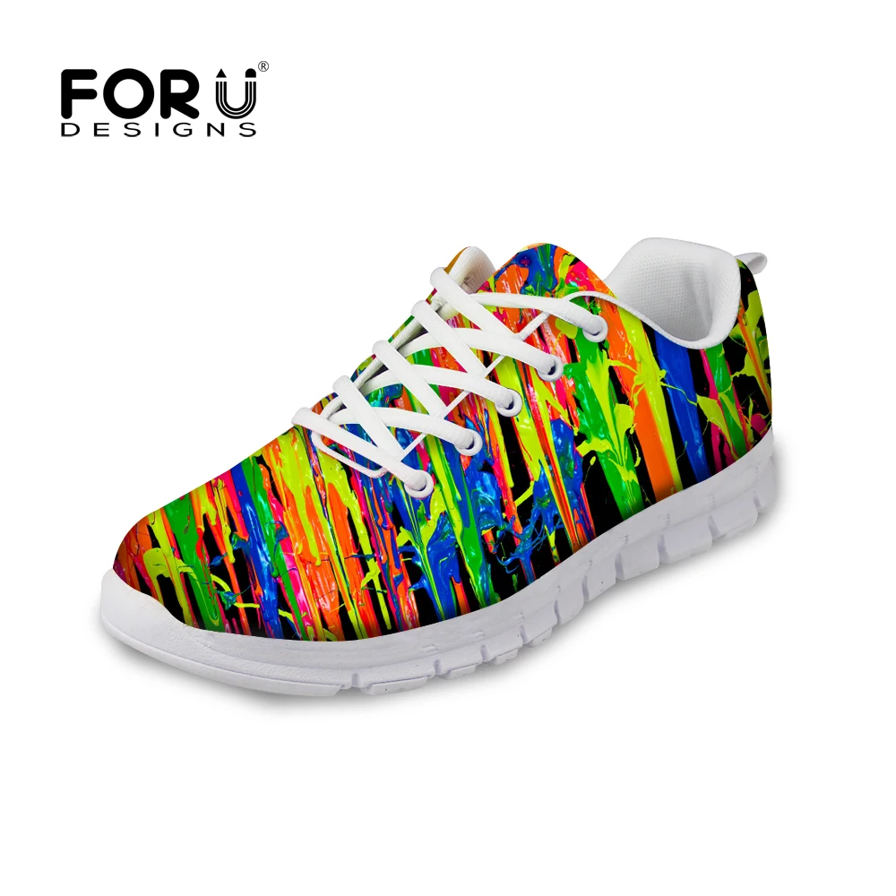 

FORUDESIGNS New Graffiti Print Mens Trainer Shoes Footwear Trainers Walking Shoes Men Zapatillas Hombre Mix-color Comfort Shoes