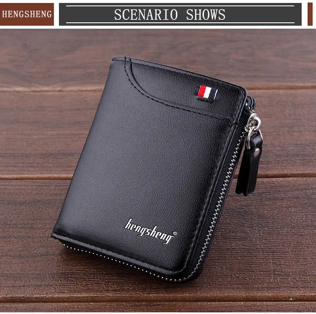 WILLIAMPOLO 2023 Small Men's Wallet Leather Men's Anti THeft Wallet For  Card Document Holder Side Purse Male Thin Purse Boy - AliExpress