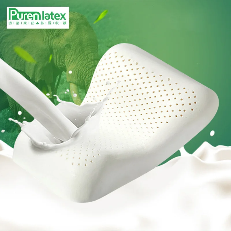 Ventilated Thailand Pure Natural Latex Pillow Concave Anti Stiff Soft
