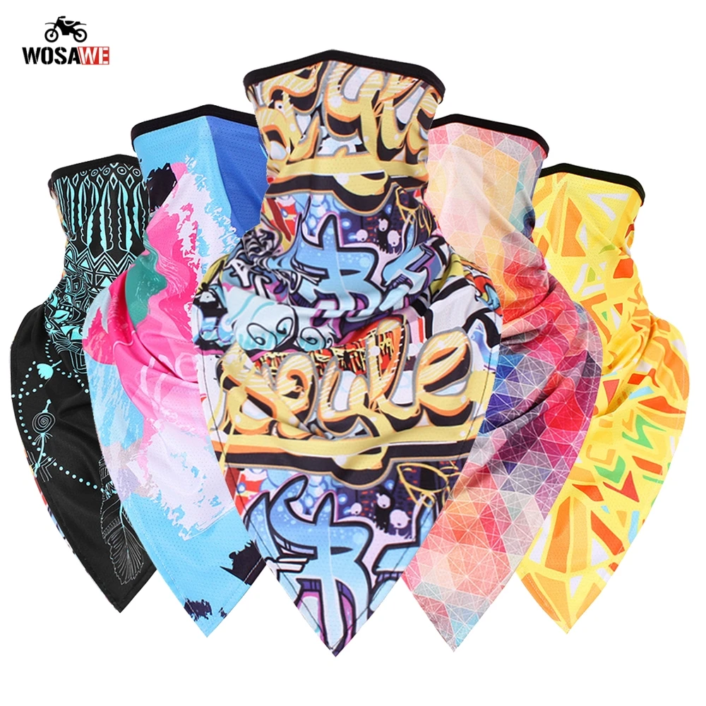 

Motorcycle Neck Face Mask 3D Seamless Triangle Bandana Balaclava Moto Bicycle Cycling Scarves Sun Windproof Head Shield Outdoor