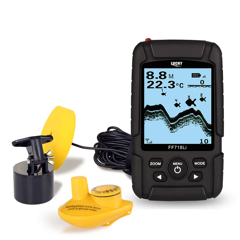 LUCKY 2.5" Color LCD 328ft /100m depth Fishfinder Sonar Transducer