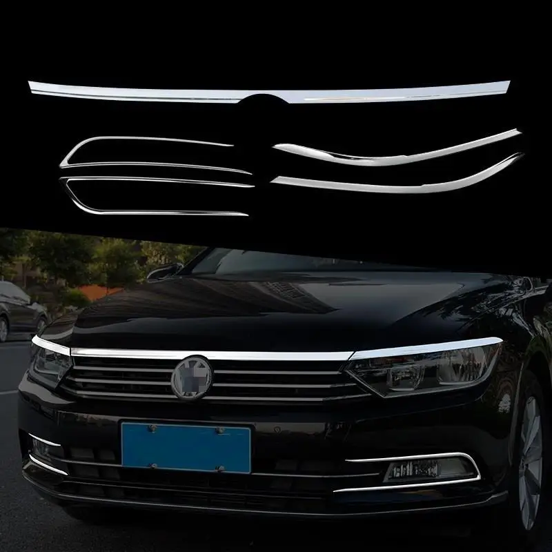 

Front Bumper Body Grille Exterior Excent Chromium Decorative Automovil Covers Car Styling Trim 17 18 19 FOR Volkswagen Magotan