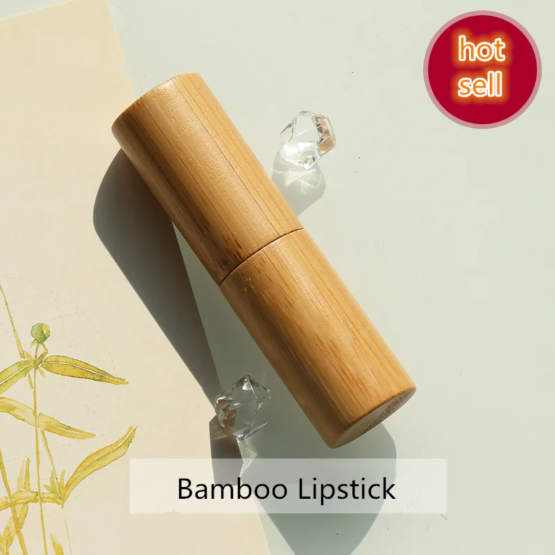 

6/10/20/30/50pcs 12.1mm Topper Lipstick Tube Bamboo DIY Lip Balm Tube Convenient Travel Bottles