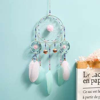 

Feather Crafts colorful Dream Catcher Wind Chimes Handmade Indian Dreamcatcher Net for Wall Hanging Car Home Decor