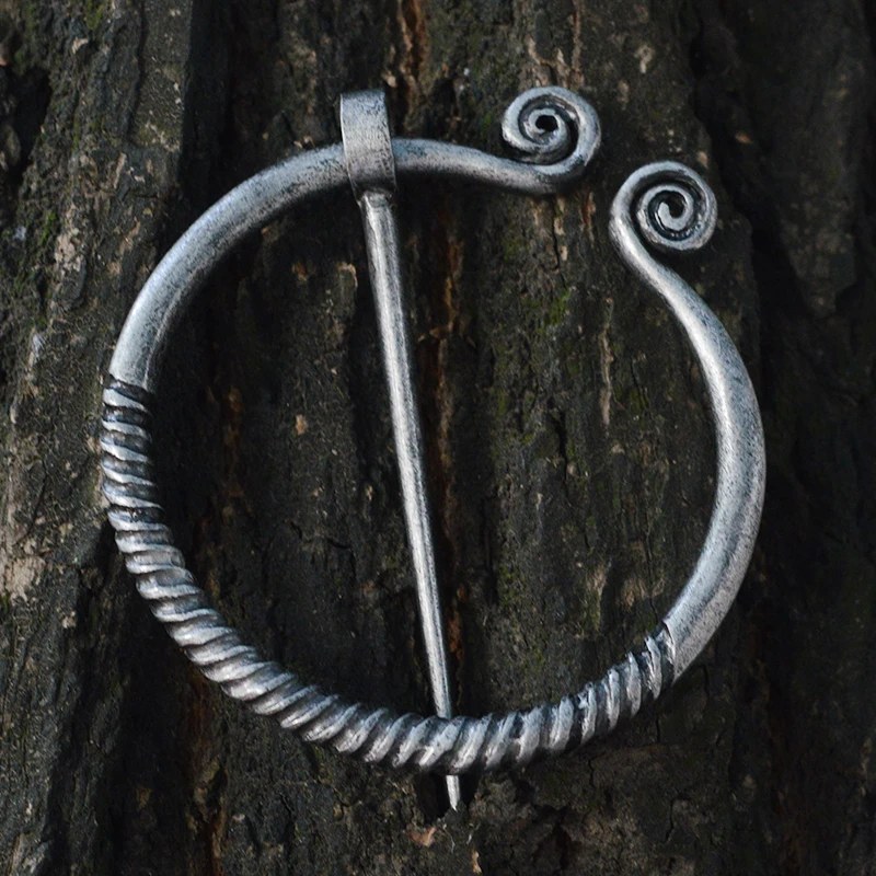 Curled Medieval Penannular Brooch Cloak pin Viking pin Historical