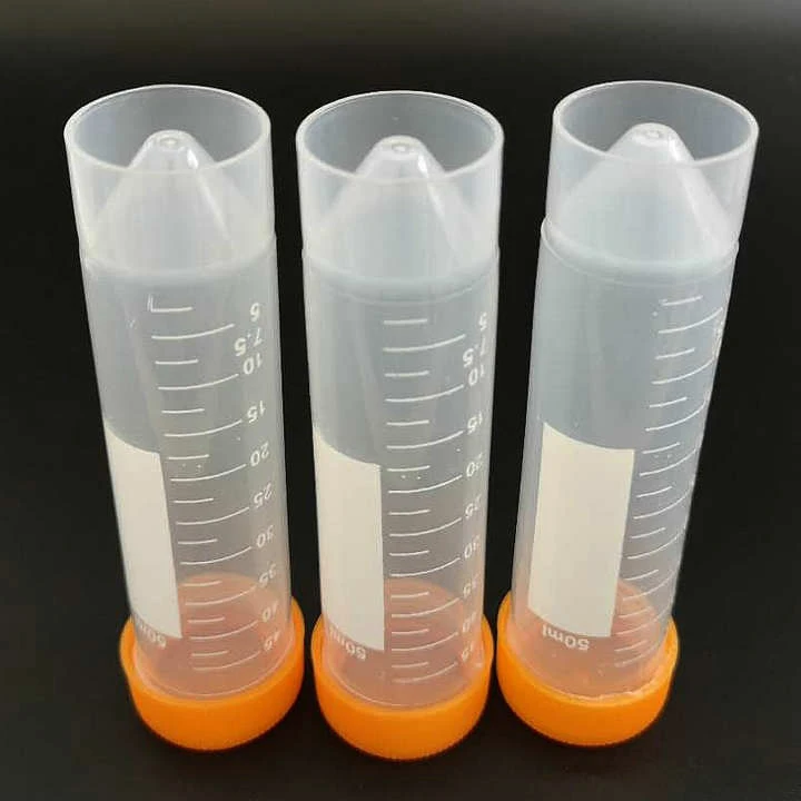 8Pcs/lot 50ml Flat Bottom Centrifuge Tubes with Screw Caps