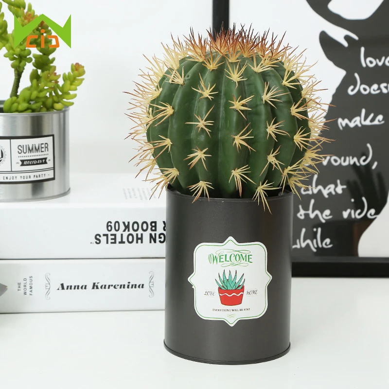 

WCIC Creative Painting Iron Storage Container Decoration Nursery Pot Planter Tinplate Metal Flower Pot Succulent Plant Pot